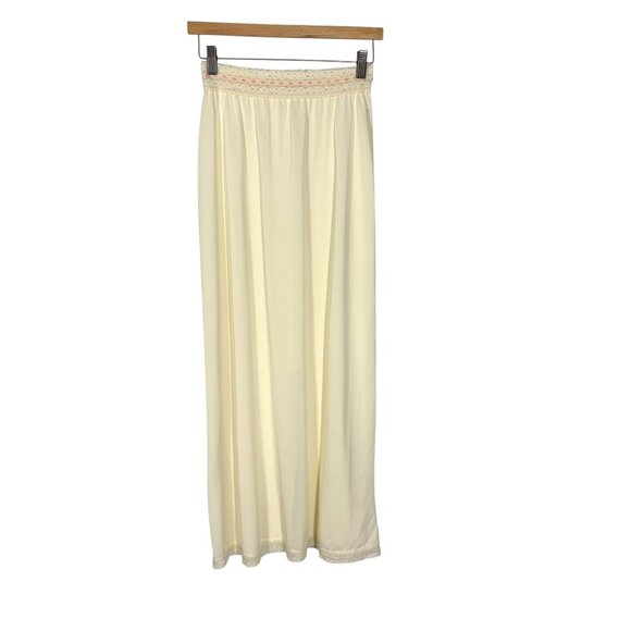 Vintage 60s Cream Full Length Slip Large Small - Picture 1 of 9